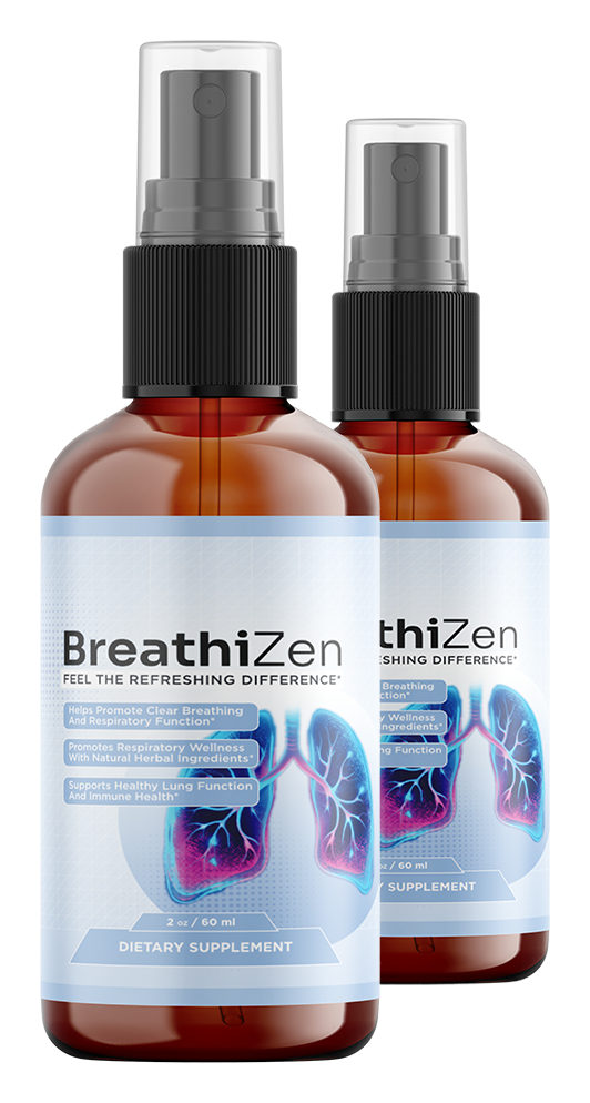 BreathiZen liquid dietary supplement two bottle package